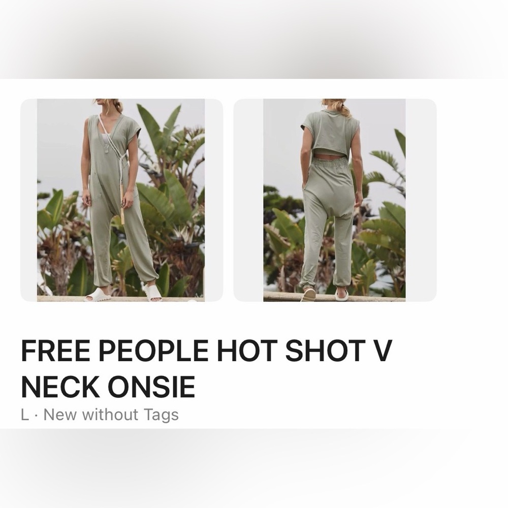 Free People Sage hot shot  V-Neck Jumpsuit